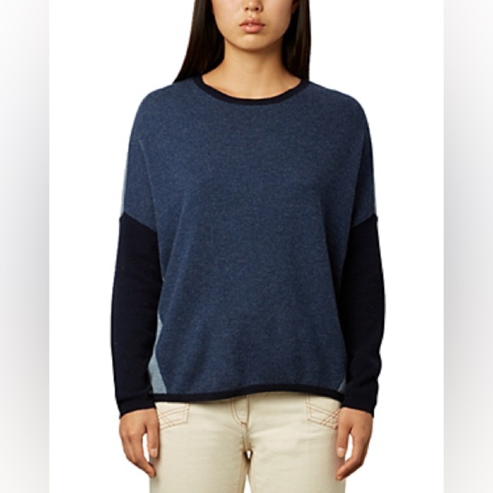 GERARD DAREL Lovana Oversized 100% Cashmere Sweater In Stylish Blue SZ MED - Picture 1 of 7